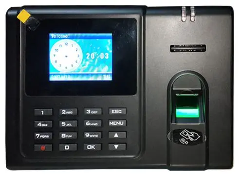 نمونه دستگاه حضور و غیاب با سیستم شناسایی کارت RFID برای شرکتهای کوچک