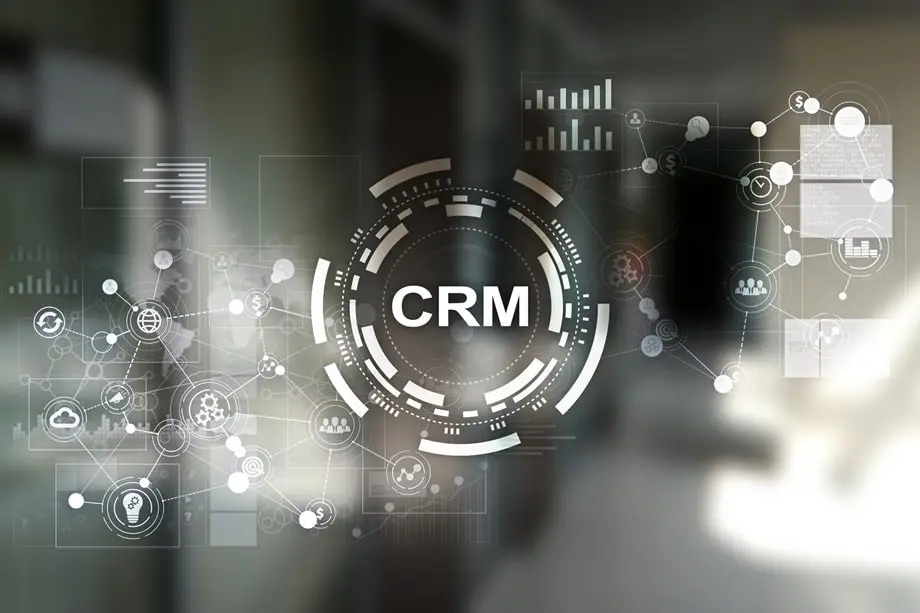 نمایی از صفحه اصلی یک نرم‌افزار CRM با منوی ساده و قابل فهم
