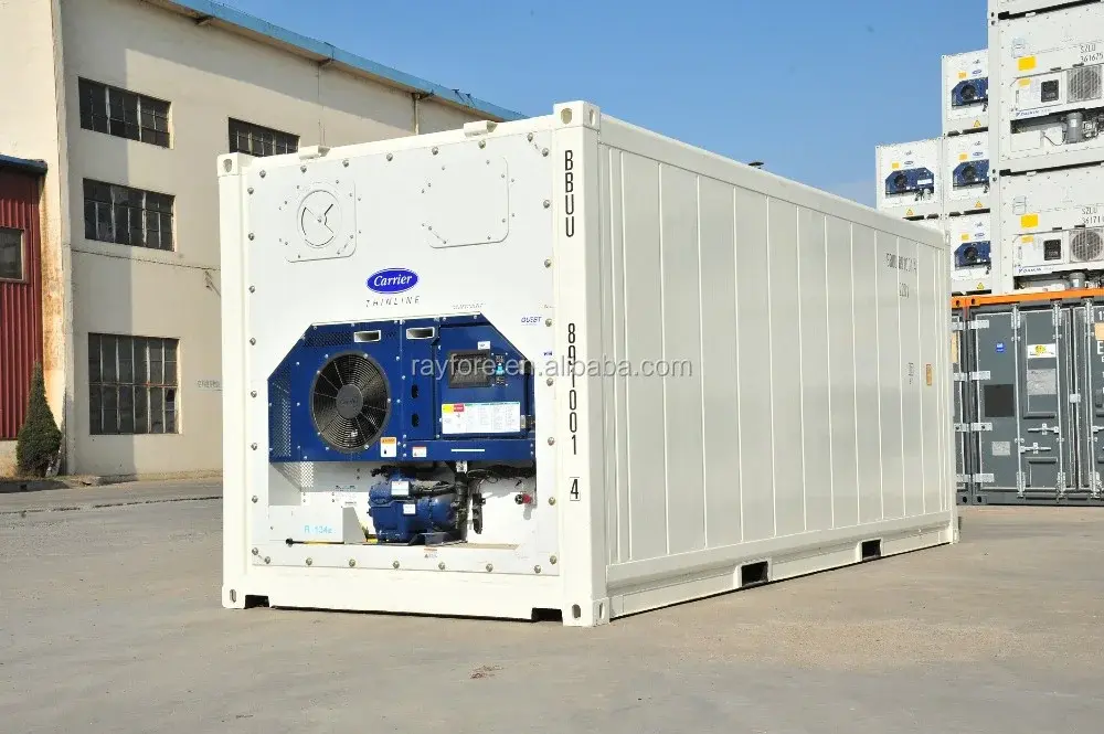 کانتینرهای یخچالی استاندارد ۲۰ و ۴۰ فوتی که برای حمل مواد غذایی و دارویی استفاده می‌شوند