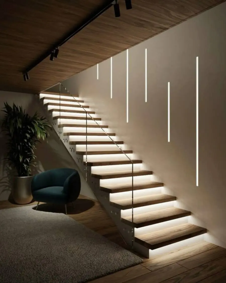 نورپردازی مدرن با استفاده از چراغ‌های LED و نورپردازی لایه‌ای