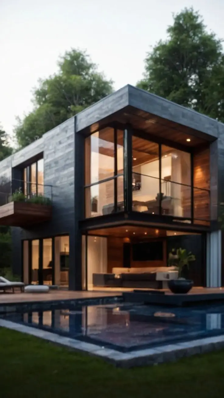 نمونه طراحی ویلای پیشساخته با معماری مدرن