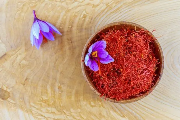 گل زعفران در حال جمع‌آوری دستی برای تولید زعفران نگین