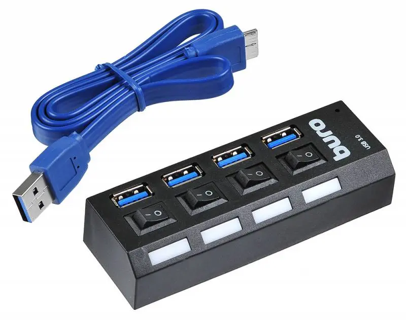 نمونهای از چندراهی USB با پورتهای مختلف برای اتصال دستگاههای مختلف