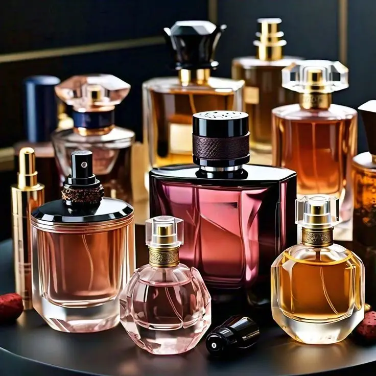بوتیل عطر گرم زنانه با طراحی لوکس و رنگهای گرم