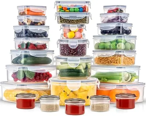 ظروف شیشهای با درپوش محکم برای نگهداری غذا