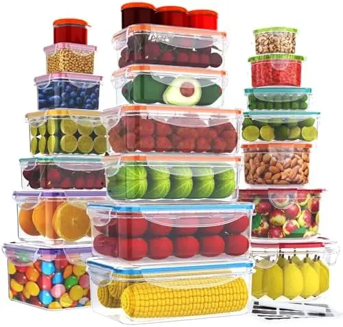 ظرف شیشه‌ای با درپوش محکم برای نگهداری غذاهای پخته شده