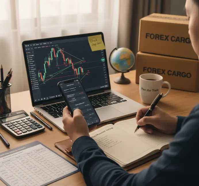 نمونه‌ای از نمودار قیمت جفت ارز EUR/USD در پلتفرم معاملاتی فارکس