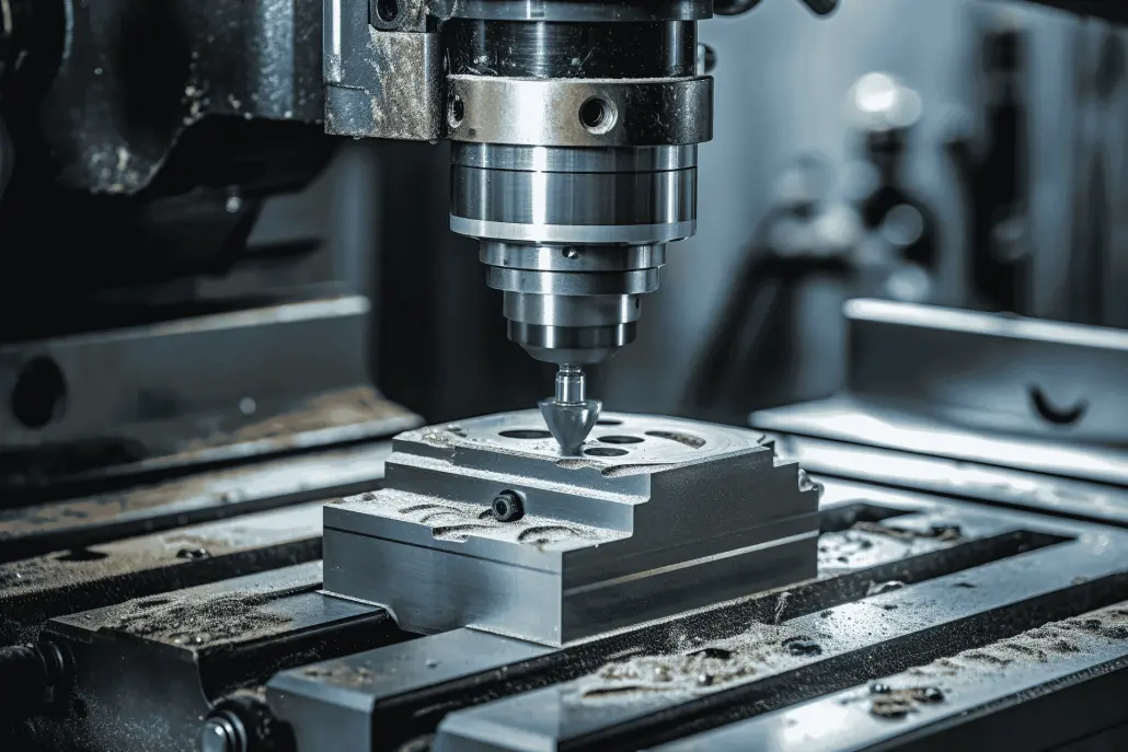 ماشین تراش CNC مدرن در کارگاه تولید قطعات دقت بالا