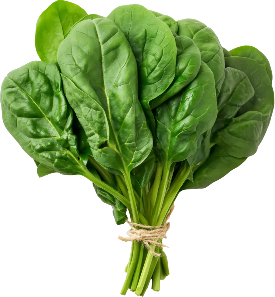 بسته‌ای از اسفناج تازه و سبز رنگ