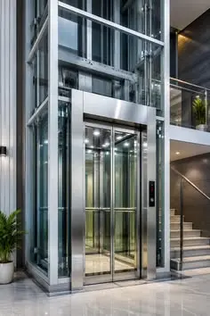 نمونهای از کابین آسانسور مدرن با طراحی کاربردی