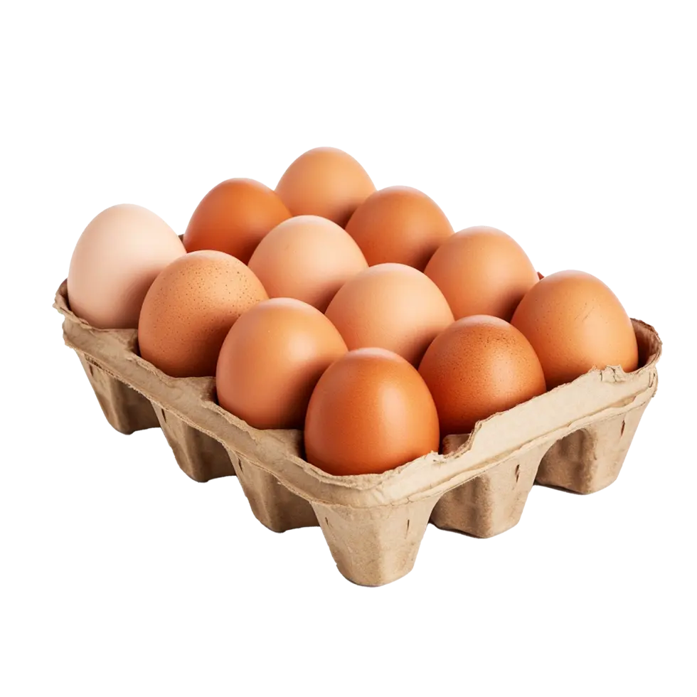 جعبه تخم مرغ با کیفیت در زمینه شفاف