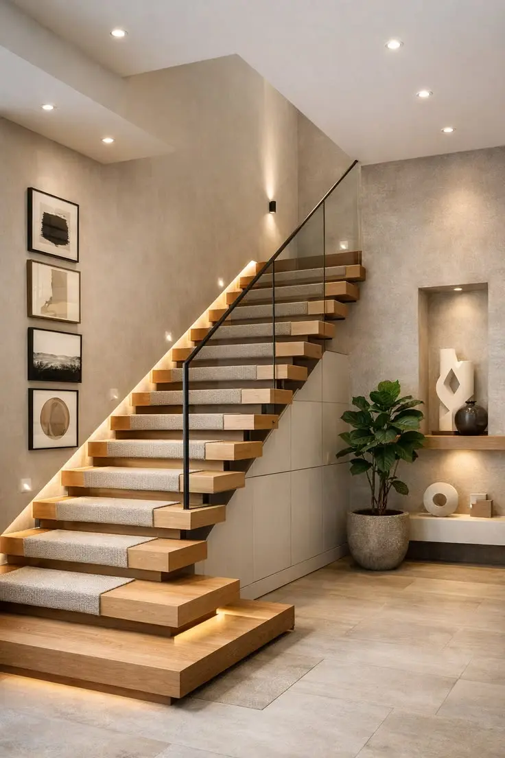 نمونه هندریل راهپله با ارتفاع استاندارد و طراحی مناسب