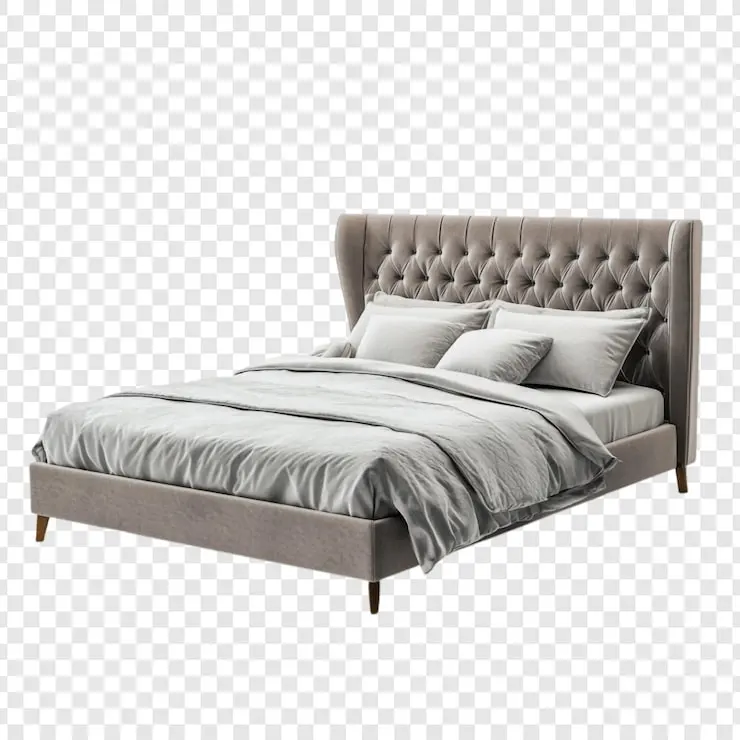 تخت خواب یک نفره با طراحی کلاسیک و پوشش نرم