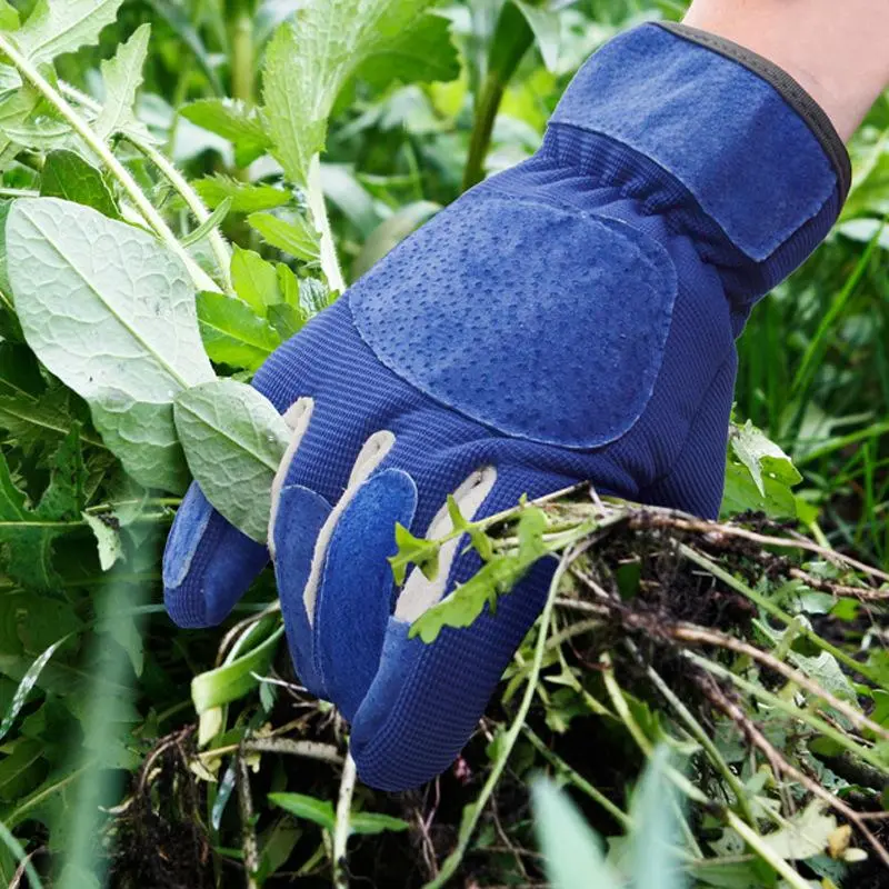 دستکشهای باغبانی چرمی و نایلونی برای محافظت از دستها در برابر خار و مواد شیمیایی
