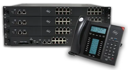 یک نمونه از سانترالهای دیجیتال IP با تلفنهای پیشرفته کسبوکار