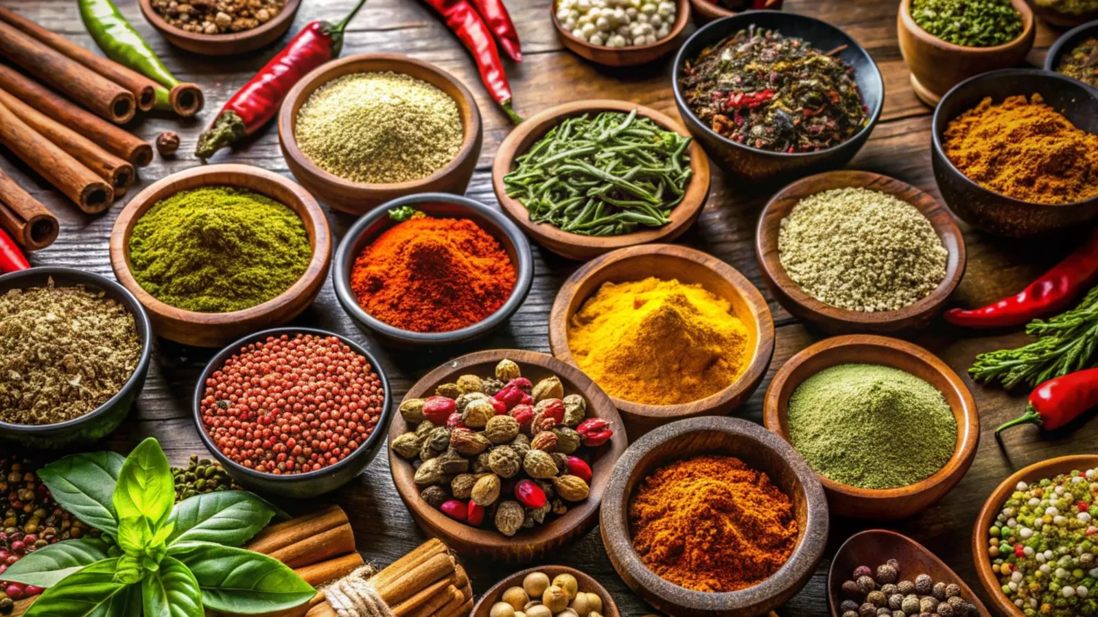 مرغ پخته شده با ادویه‌های مختلف