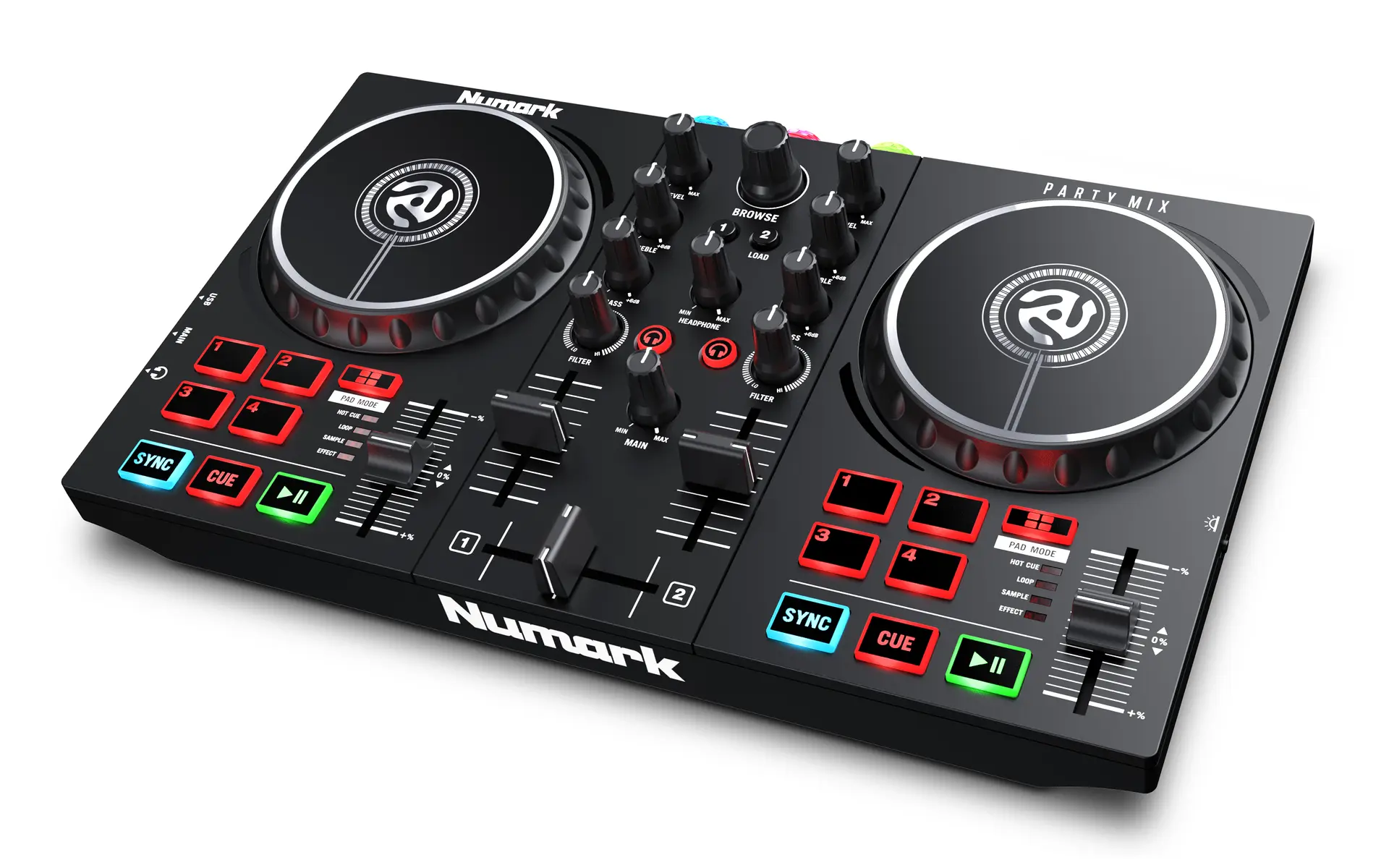 کنترلر DJ با خروجیهای صوتی حرفهای و پدهای حساس