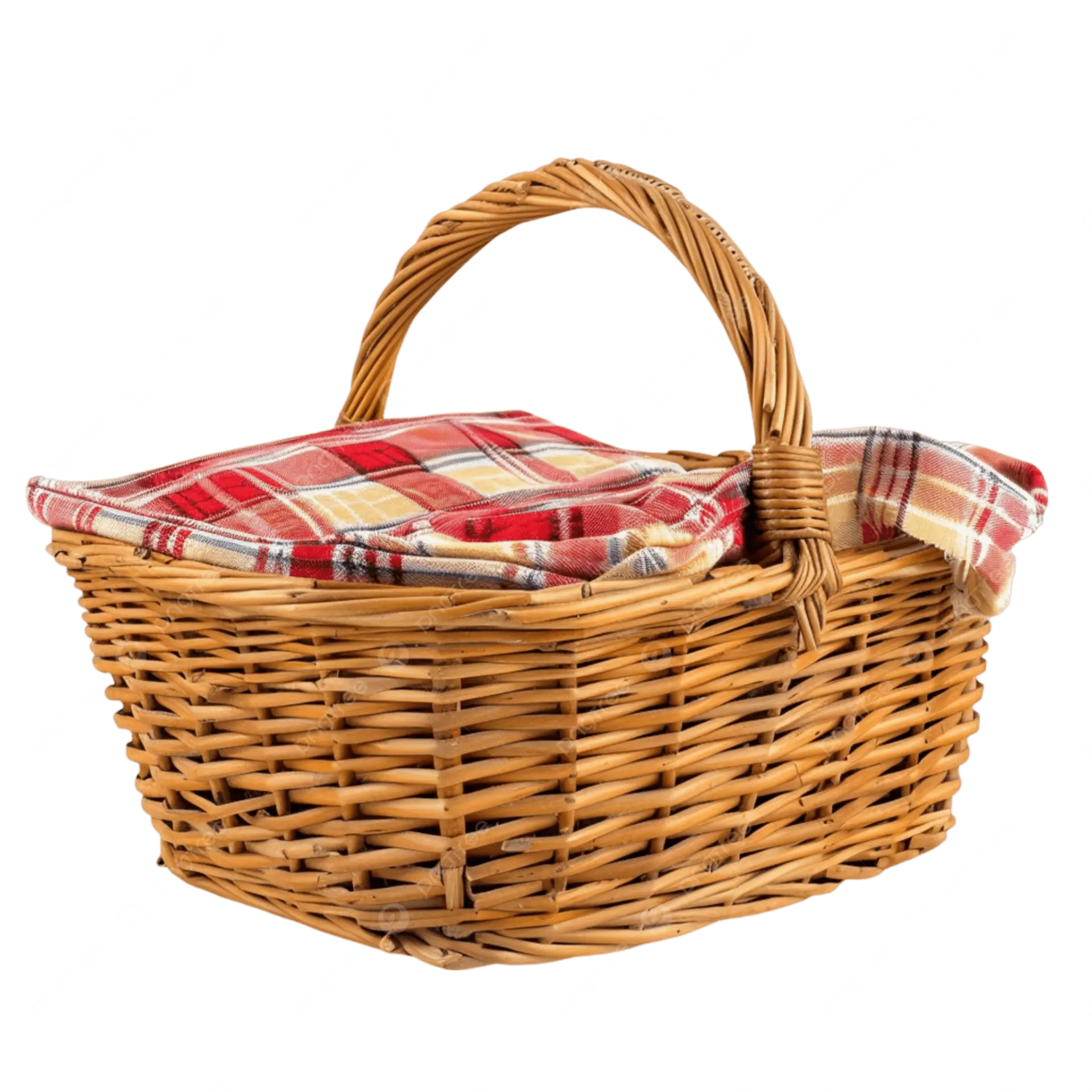 سبد پیک نیک سفید با طراحی ساده و مدرن