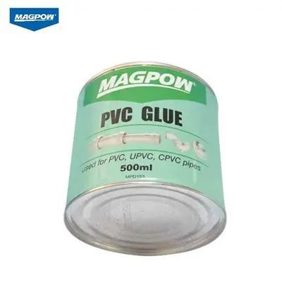 چسب PVC با حجم ۵۰۰ میلیلیتری در بستهبندی شفاف