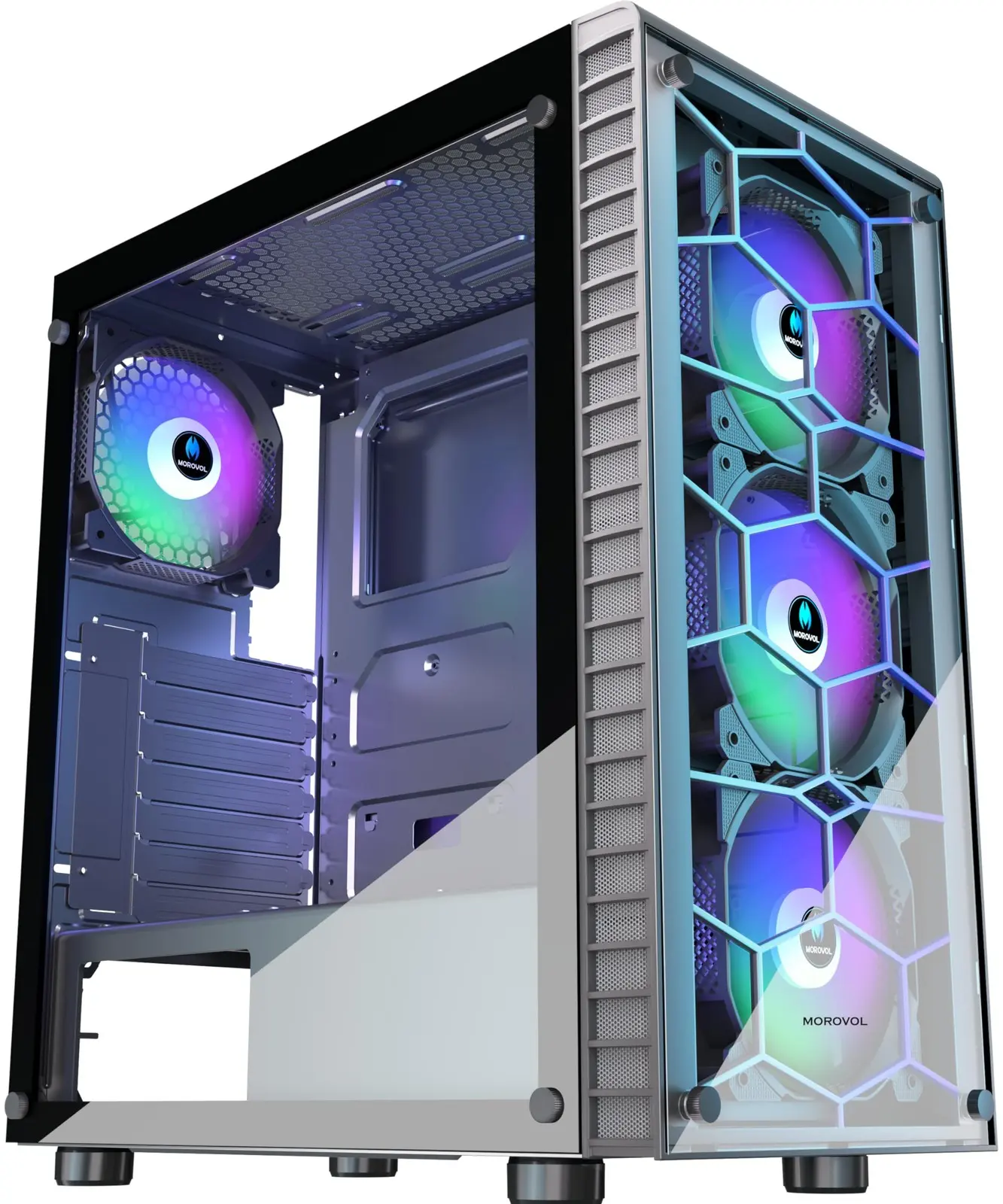 کیس Corsair Crystal 570X RGB با نورپردازیهای رنگی و طراحی مدرن