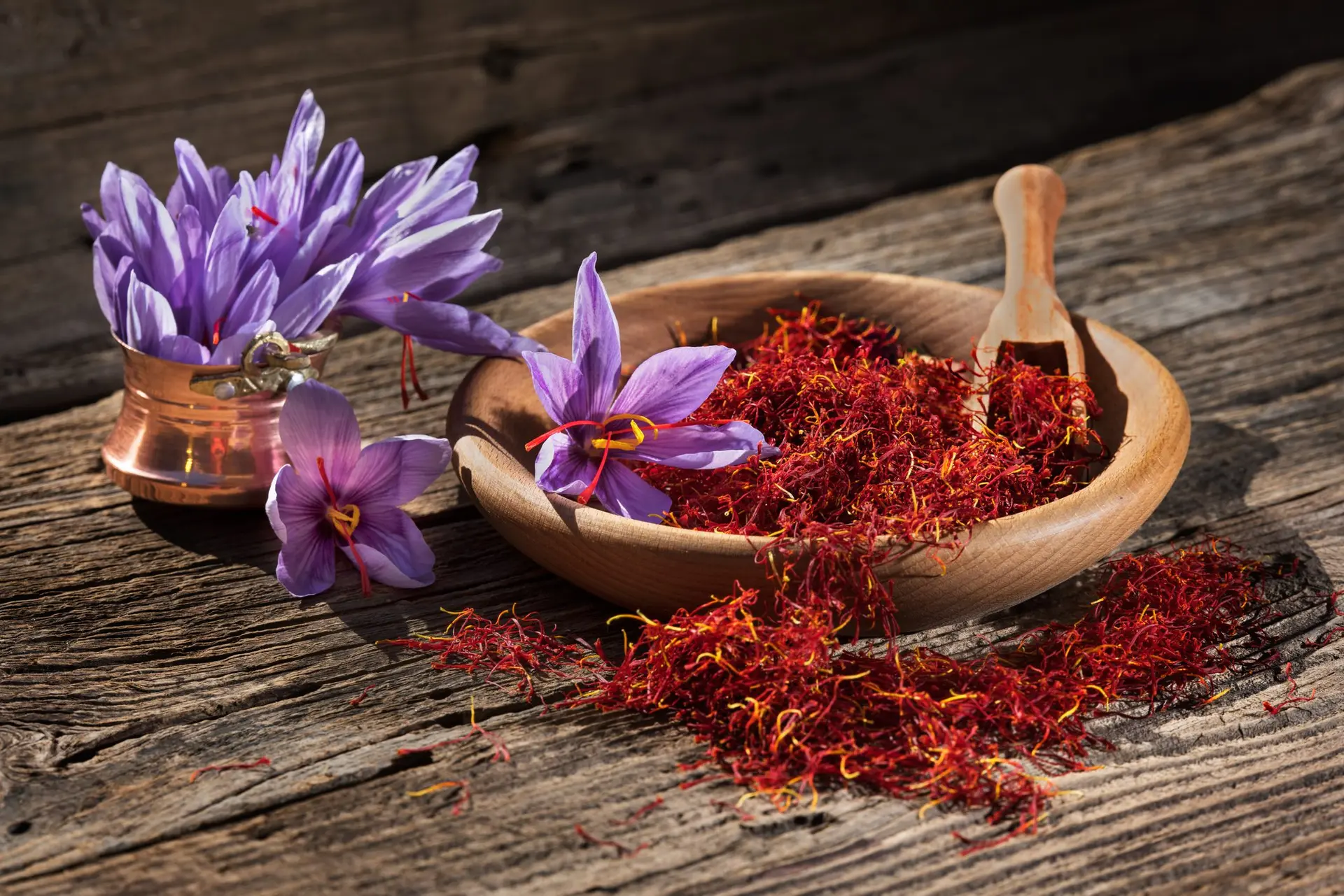 زعفران نگین در آسیاب برای تهیه پودر زعفران با کیفیت