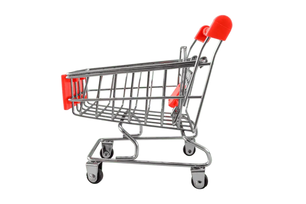 سبد خرید در فروشگاه با گیت ضد سرقت فعال
