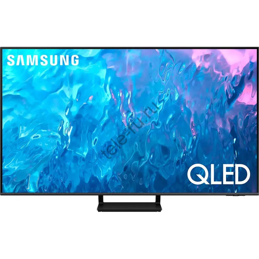 نمونه‌ای از تلویزیون QLED سامسونگ با طراحی مدرن و کیفیت تصویر بالا
