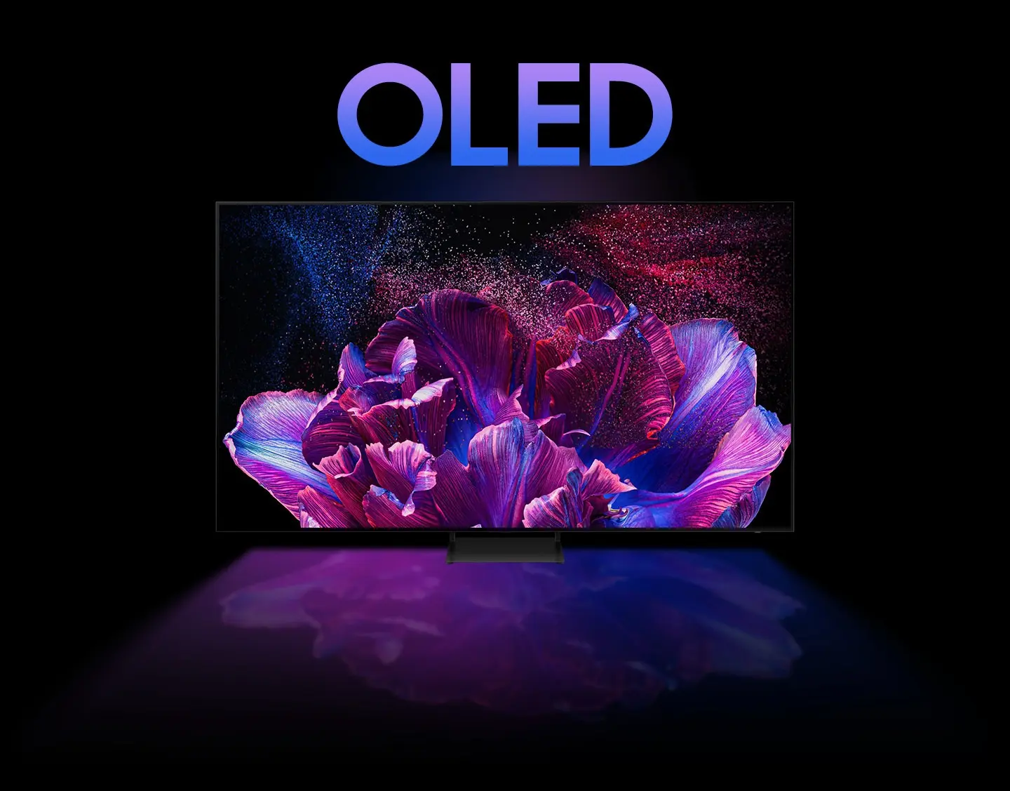نمایشگر OLED یک تلویزیون با کنتراست بالا و سیاههای واقعی، نشاندهنده کیفیت تصویر این فناوری