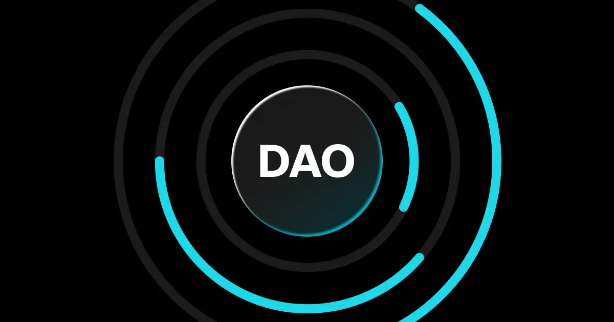 نمایی از فرایند رایگیری در یک سازمان خودگردان DAO