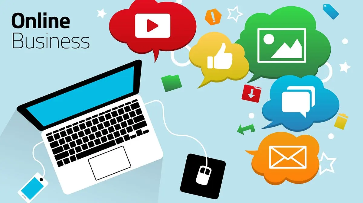 یک صفحه نمایش لپ‌تاپ با نمایش دامنه وب‌سایت و ثبت برند