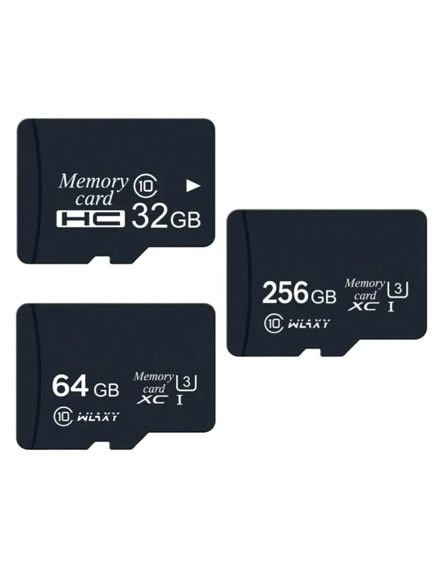 نمونه انواع کارت حافظه microSD و SD در اندازه‌های مختلف