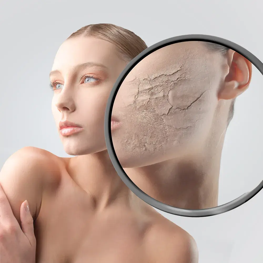 روغن جوجوبا در ظرف شیشهای برای مرطوب کردن پوست