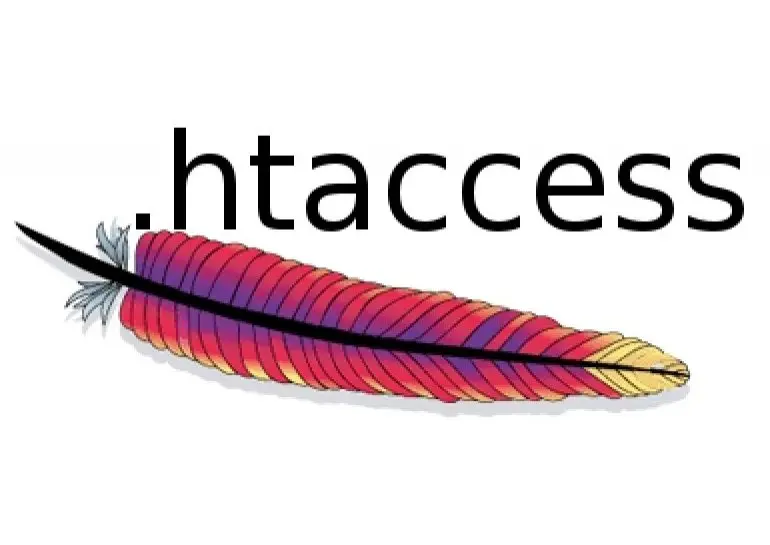 نمونه‌ای از کدهای فایل htaccess در محیط ویرایشگر کد