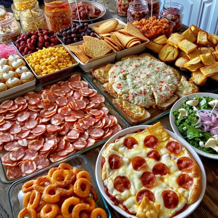 غذاهای مختلف در بوفه مهمانی