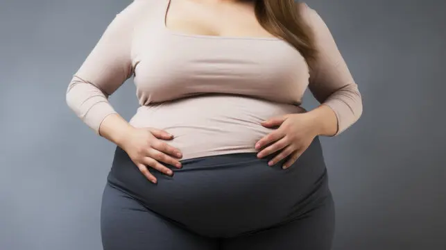 نمونه‌ای از اندازه‌گیری دور کمر با نوار سنج برای تشخیص چربی شکمی