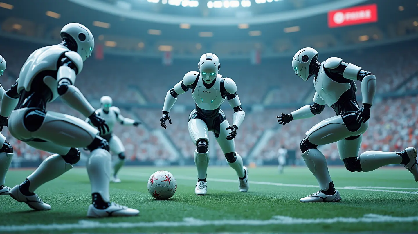 نمایش گرافیکی حرکات تیم فوتبال در یک بازی با استفاده از دادههای هوش مصنوعی
