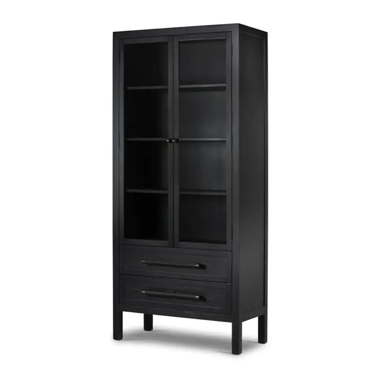 کابینت فلزی با طراحی ساده و رنگ سیاه در محیط اداری