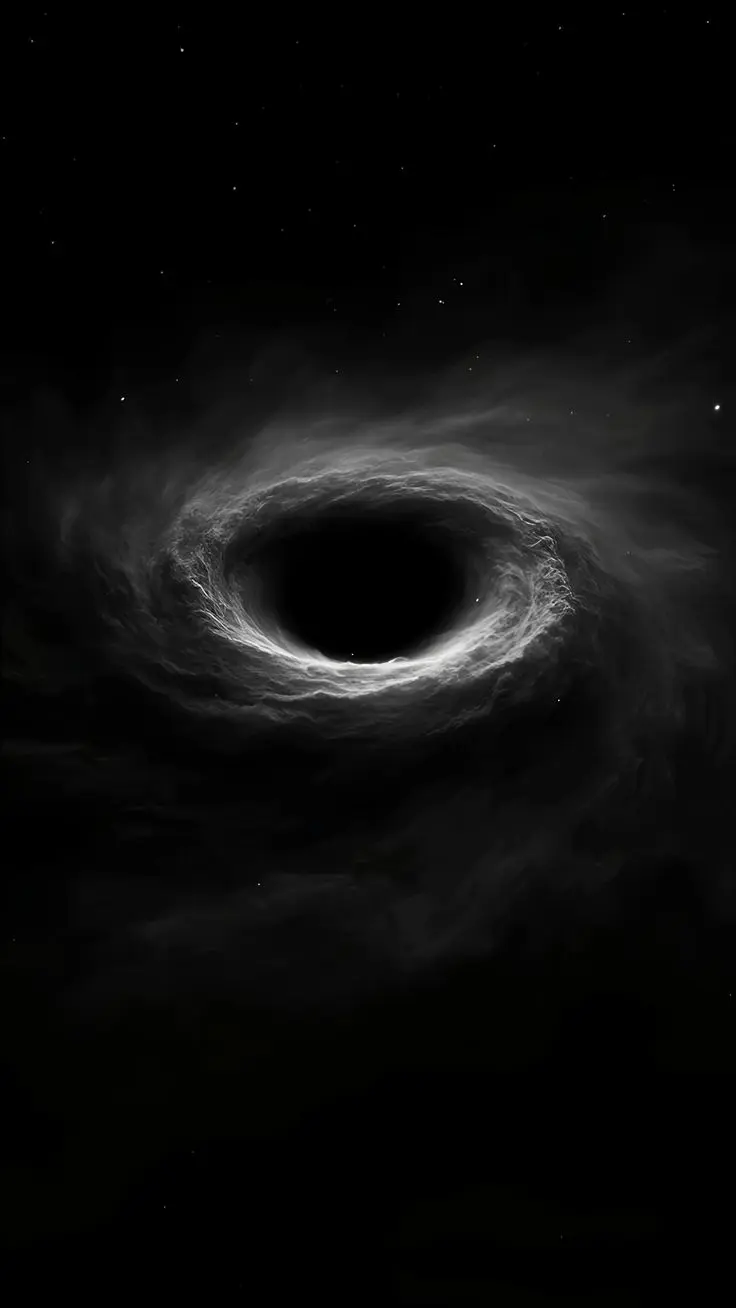 نمایی هنری از سیاهچاله در مرکز کهکشان M87 که برای اولین بار توسط تلسکوپ Event Horizon تصویربرداری شد