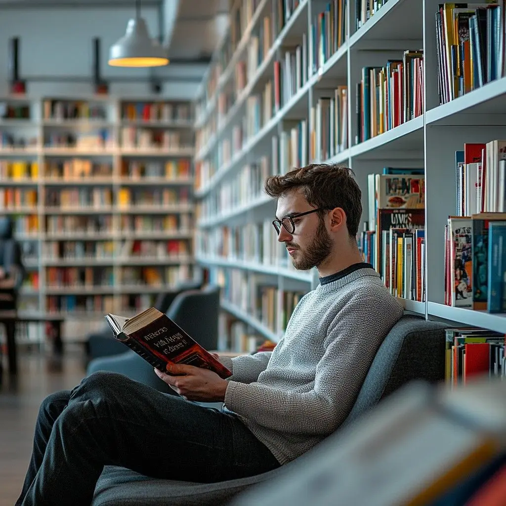 کتابی باز شده با نور طبیعی و چای در کنار آن، نشاندهنده لحظات آرام خواندن