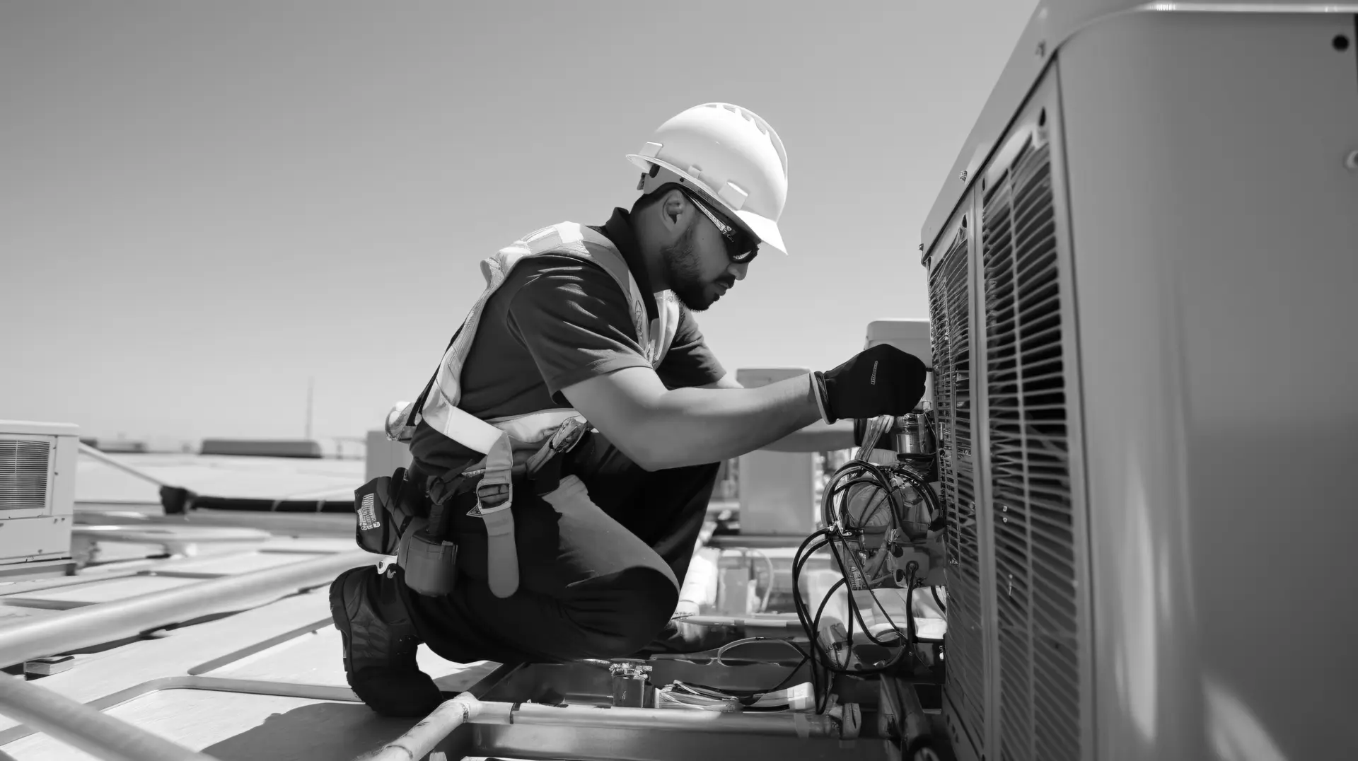 تجهیزات صنعتی تحت تعمیر و نگهداری در یک کارخانه