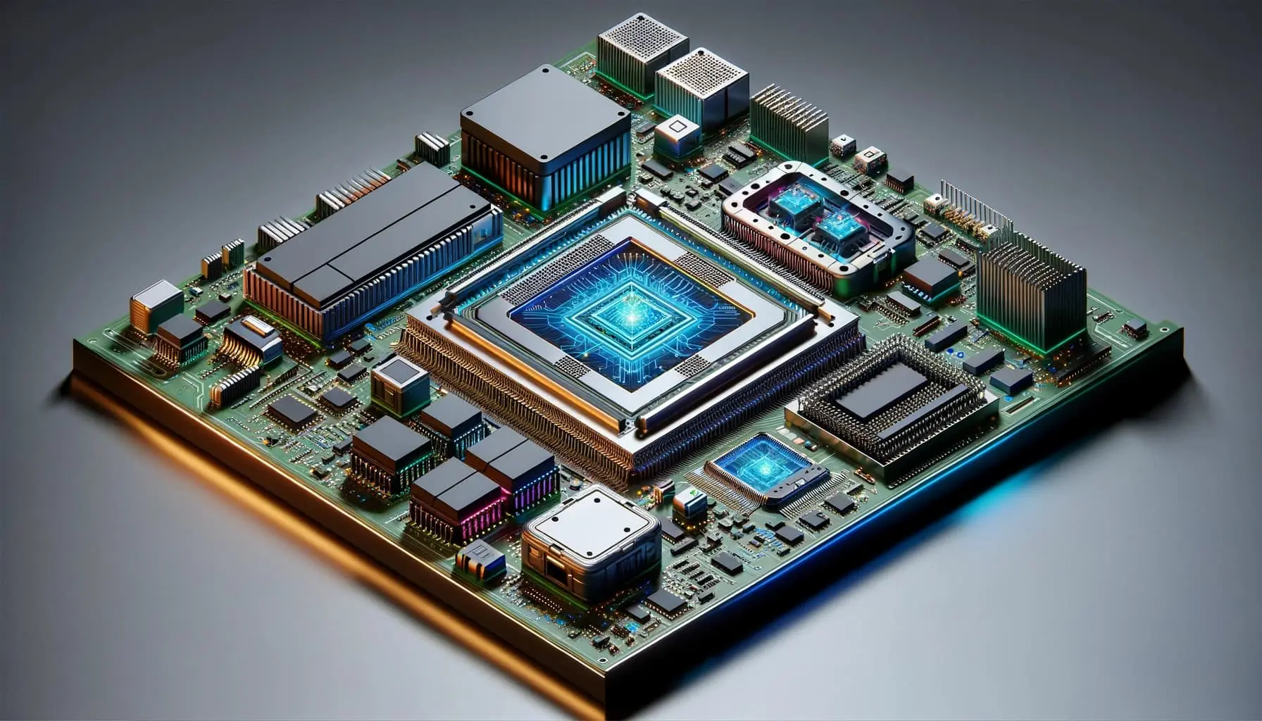 نمایی از ساختار داخلی یک پردازنده NPU و مقایسه آن با CPU و GPU