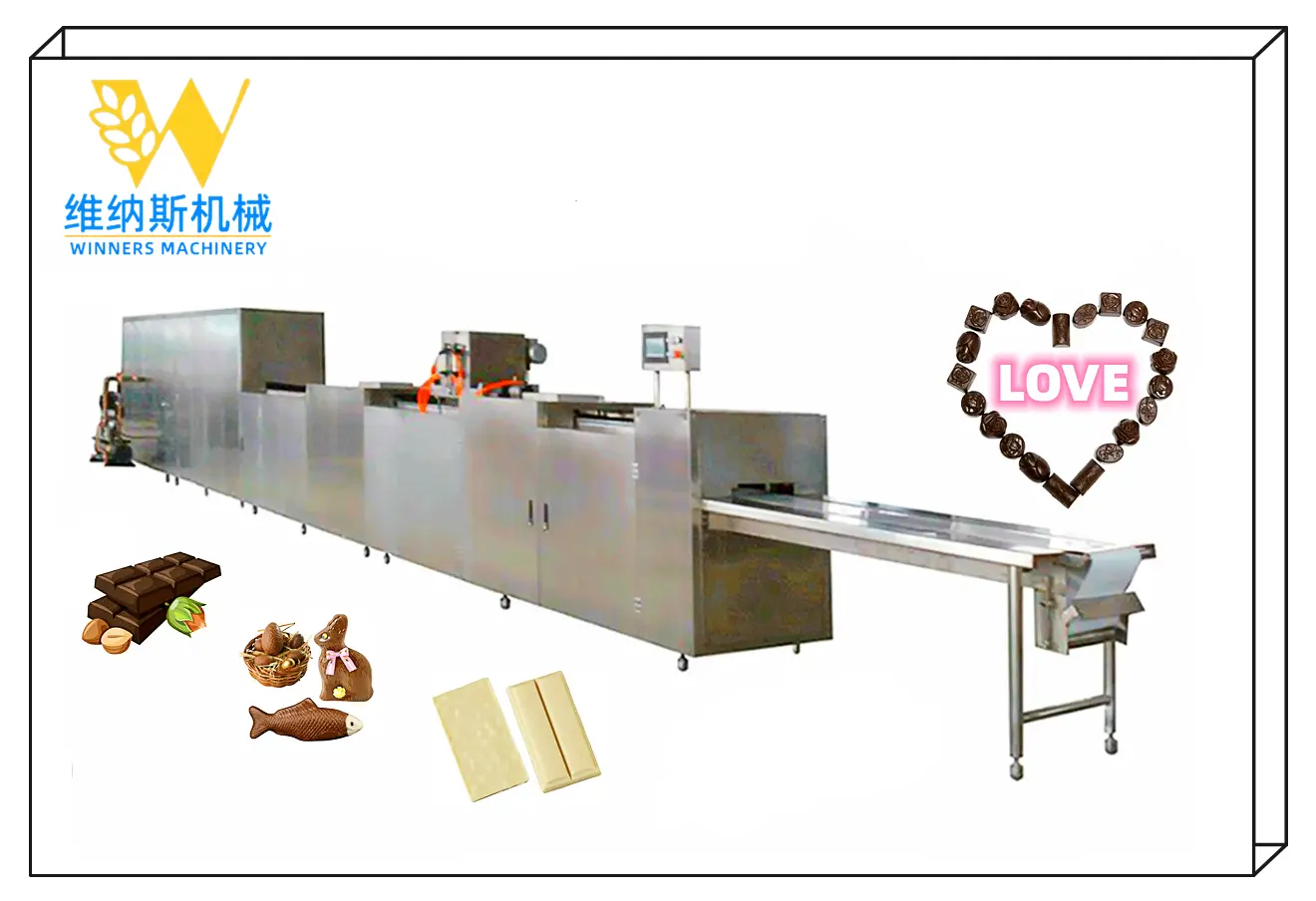 دستگاه tempering در خط تولید شکلات برای کنترل دما و براقی محصول
