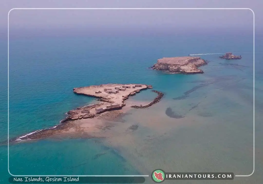 منظره طبیعی و بکر جزایر ناز قشم با صخرههای زیبا