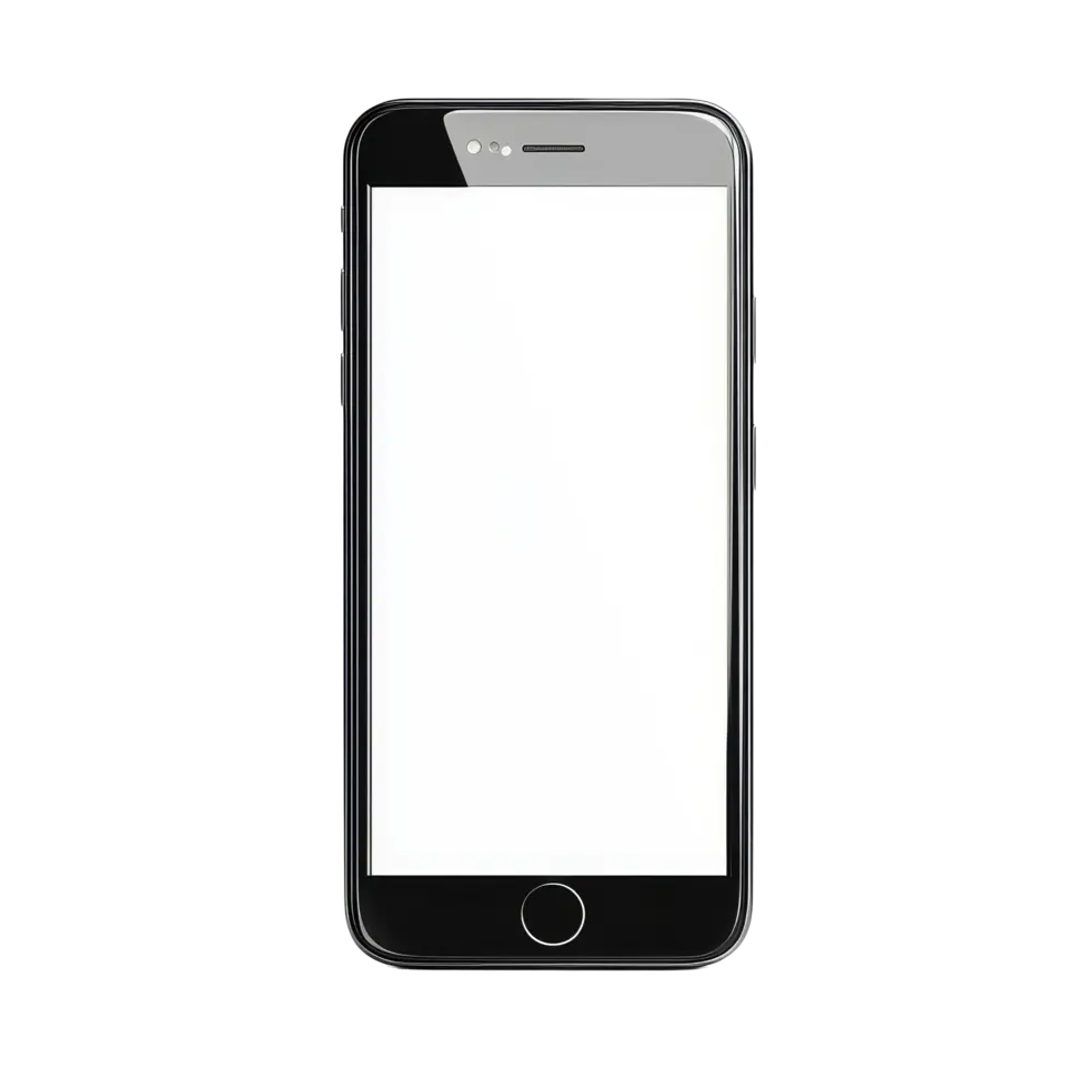موبایل با صفحه نمایش خالی برای نشان دادن کنترل استفاده از آن