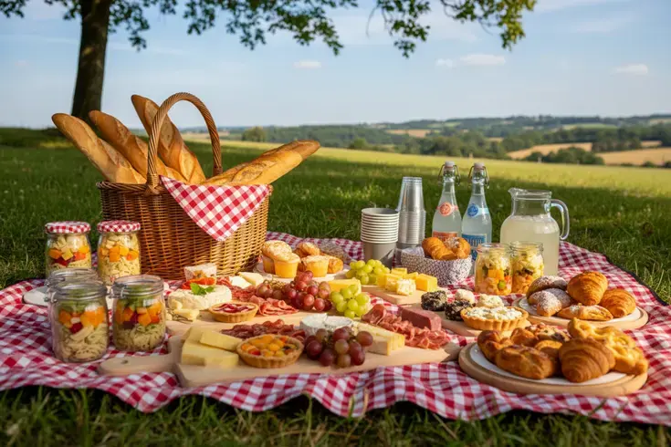 یک صحنه طبیعتگردی با وسایل مناسب و آمادهباش برای سفر