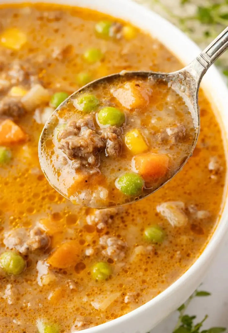 مواد اولیه سوپ جو شامل جو، گوجه فرنگی، پیاز و سبزیجات دیگر