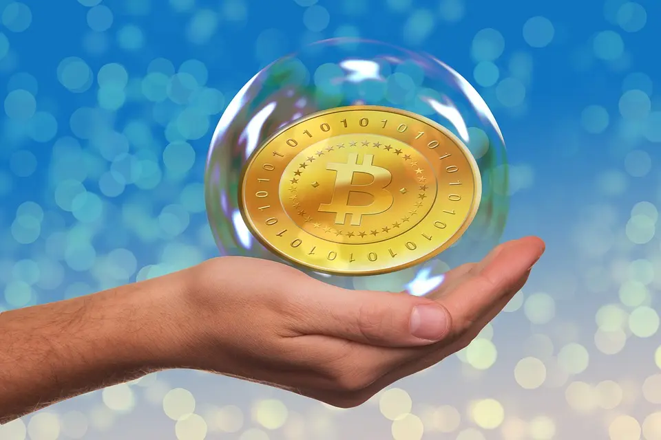 نمودار تاریخی قیمت بیتکوین با نوسانات حبابی