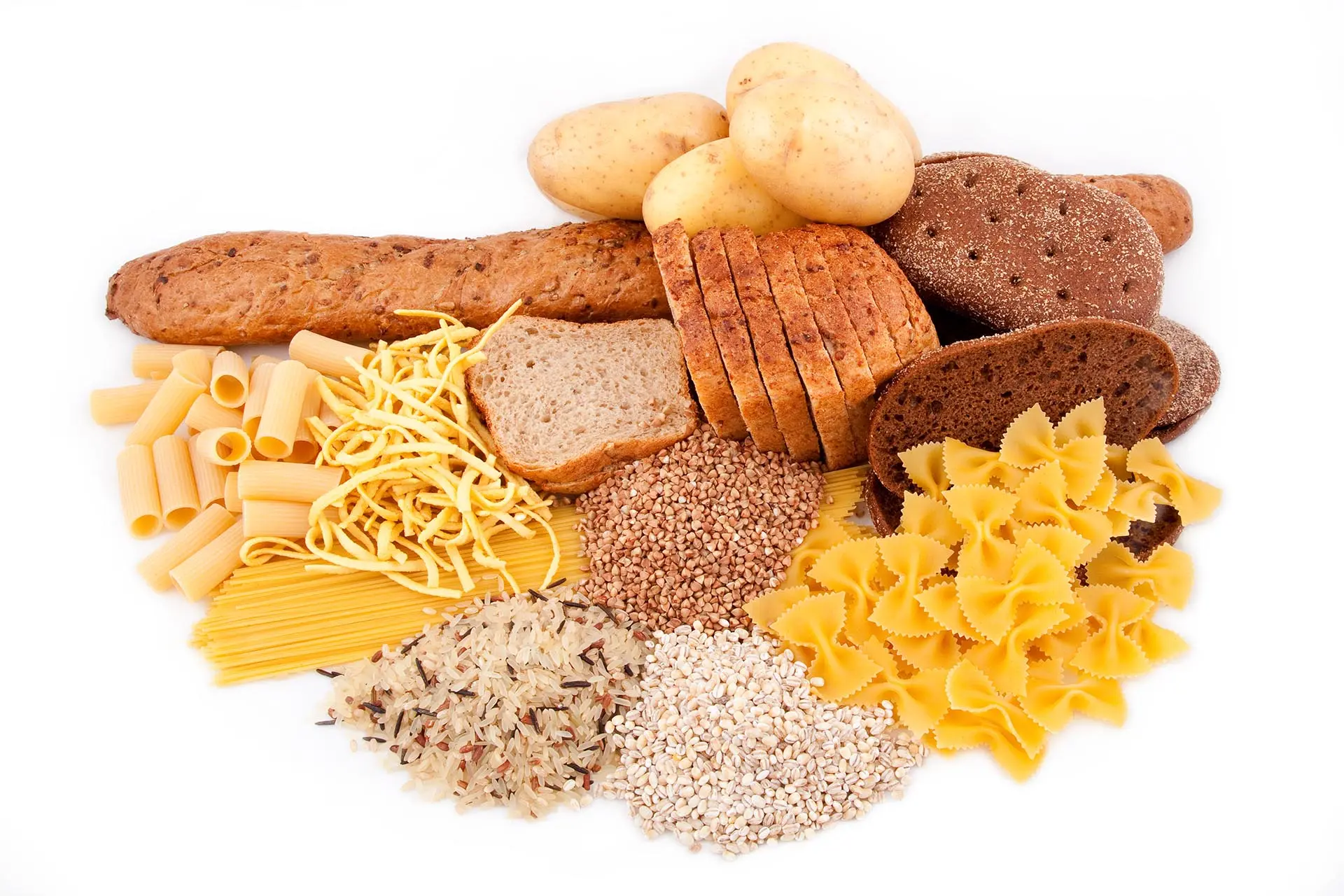 نمونههایی از منابع مختلف کربوهیدرات در غذاهای روزانه