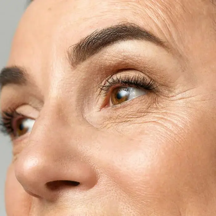 چینوچروکهای ریز اطراف چشم و دهان در پوست جوان