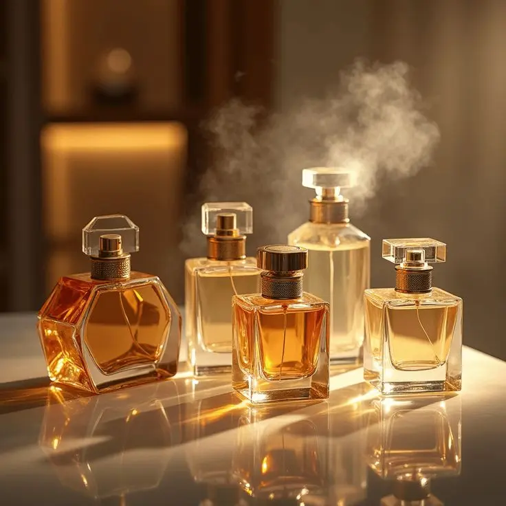 دست انسان با قطره عطر روی مچ دست